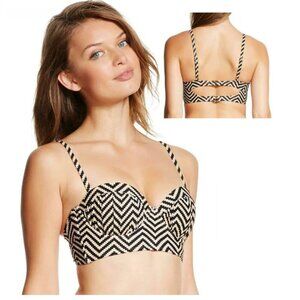 Xhilaration Chevron Push Up Midi Bikini Swim Top size extra small
